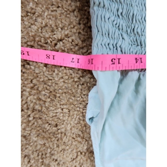 Hekka Blue Embroidered Floral V-Neck Cap Sleeves Maxi X-line Dress size XXL - Picture 11 of 16